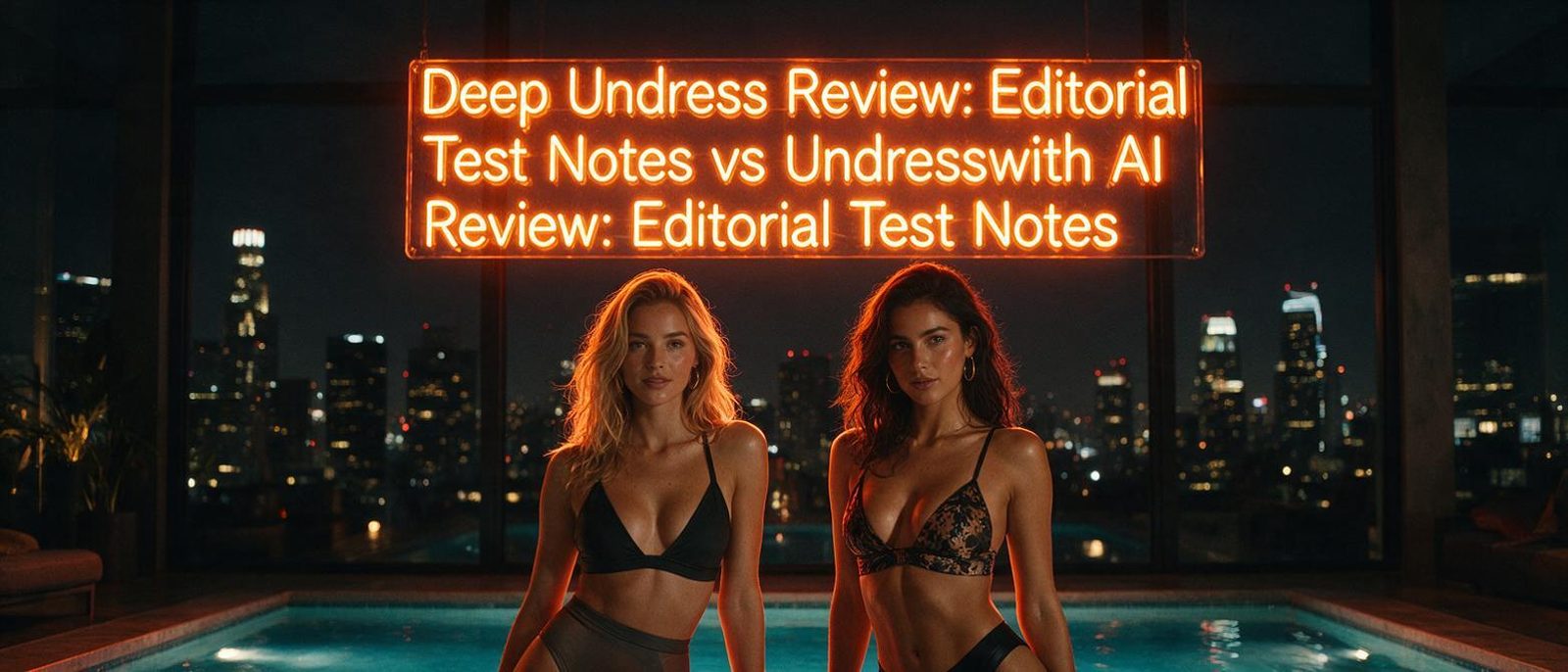 AI-generated editorial illustration for the Deep Undress vs Undresswith AI comparison — no real person depicted