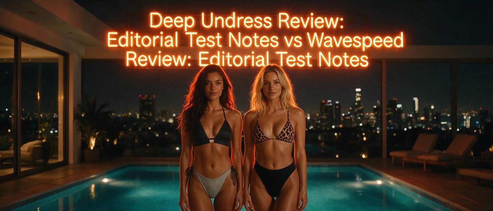 AI-generated editorial illustration for the Deep Undress vs Wavespeed comparison — no real person depicted