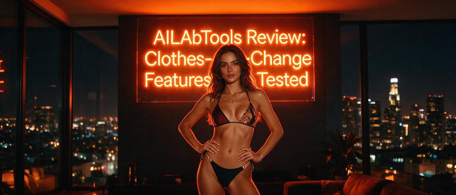 AI-generated editorial illustration for the AILabTools review — no real person depicted